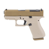 43X M.O.S., Semi-automatic, Striker Fired, Polymer Frame Pistol, Sub-Compact, 9MM, 3.41" Barrel, Custom Two-Toned Tan Cerakote Finish by Shark Coast Tactical, Fixed Sights, 10 Rounds, 2 Magazines UX4350204FR2TTAN-SCT