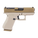 43X M.O.S., Semi-automatic, Striker Fired, Polymer Frame Pistol, Sub-Compact, 9MM, 3.41" Barrel, Custom Two-Toned Tan Cerakote Finish by Shark Coast Tactical, Fixed Sights, 10 Rounds, 2 Magazines UX4350204FR2TTAN-SCT