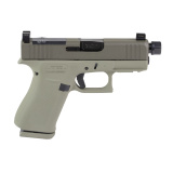 43X M.O.S., Semi-automatic, Striker Fired, Polymer Frame Pistol, Sub-Compact, 9MM, 3.92" Threaded Barrel, 1/2X28 Thread Pitch, Custom Two-Toned Green Cerakote Finish by Shark Coast Tactical, Suppressor Height Sights, 10 Rounds, 2 Magazines UX4350204FRGRN