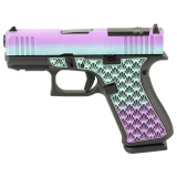 43X, M.O.S, Striker Fired, Semi-automatic, Polymer Frame Pistol, Sub-Compact, 9MM, 3.41" Barrel, Custom Island Bug Cerakote Finish by Shark Coast Tactical, Custom Laser Stippled Frame, Fixed Sights, Optic Ready, 10 Rounds, 2 Magazines PX4350204FRMOSN