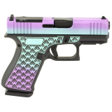 43X, M.O.S, Striker Fired, Semi-automatic, Polymer Frame Pistol, Sub-Compact, 9MM, 3.41" Barrel, Custom Island Bug Cerakote Finish by Shark Coast Tactical, Custom Laser Stippled Frame, Fixed Sights, Optic Ready, 10 Rounds, 2 Magazines PX4350204FRMOSN