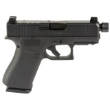 Hush Puppy, Glock 43X, Striker Fired, 9MM, Slide Lock Lever, 3.92" Threaded Barrel, 1/2X28 Thread Pitch, Suppressor Height Sights, Cerakote Finish, Black, 10 Rounds UX4350204FRN
