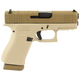 43X, Semi-automatic, Striker Fired, Polymer Frame Pistol, Sub-Compact, 9MM, 3.41" Barrel, Custom Two-Toned Tan Cerakote Finish by Shark Coast Tactical, Fixed Sights, 15 Rounds, 2 Magazines UX4350204NR15