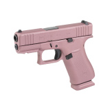 43X, Semi-automatic, Striker Fired, Polymer Frame Pistol, Sub-Compact, 9MM, 3.41" Barrel, Custom Plush Pink Cerakote Finish by Shark Coast Tactical, Pink, Fixed Sights, 15 Rounds, 2 Magazines UX4350204NR15