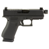43X, Semi-automatic, Striker Fired, Polymer Frame Pistol, Sub-Compact, 3.92 Threaded Barrel, 1/2X28 Thread Pitch, Black Cerakote by Shark Coast Tactical, Slide Lock Lever, Suppressor Height Sights, 15 Rounds UX4350204FRN