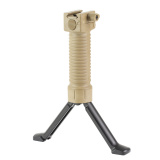 GPS.02, Bipod, Fits Picatinny, Standard Attachment, Tan, Aluminum Legs, 5.75"-8.25" GPS-AL-T
