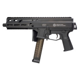 Stribog SP45A3, Semi-automatic, Striker Fired, Aluminum Frame Pistol, 45ACP, 8" Threaded Barrel, .578X28 Thread Pitch, Ambidextrous Controls, Folding Pistol Brace, M-LOK Handguard, Matte Finish, Black, 20 Rounds, 3 Magazines 197892004824