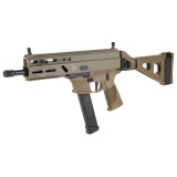 Stribog SP9A3G, Semi-automatic, Striker Fired, Aluminum Frame Pistol, 9MM, 8" Threaded Barrel, 1/2X28 Thread Pitch, Ambidextrous Controls, Folding Pistol Brace, M-LOK Handguard, Matte Finish, Flat Dark Earth, 33 Rounds, 3 Magazines 197892029995