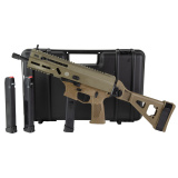 Stribog SP9A3G, Semi-automatic, Striker Fired, Aluminum Frame Pistol, 9MM, 8" Threaded Barrel, 1/2X28 Thread Pitch, Ambidextrous Controls, Folding Pistol Brace, M-LOK Handguard, Matte Finish, Flat Dark Earth, 33 Rounds, 3 Magazines 197892029995