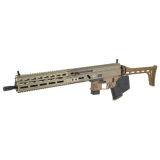 Stribog SP9A1, Semi-automatic Rifle, 9MM, 16" Threaded Barrel, 1/2X28 Thread Pitch, Ambidextrous Controls, Fixed Stock, M-LOK Handguard, Matte Finish, Flat Dark Earth, 10 Rounds, 3 Magazines, California Compliant 810091158159