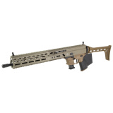 Stribog SP9A3G, Semi-automatic Rifle, 9MM, 16" Threaded Barrel, 1/2X28 Thread Pitch, Ambidextrous Controls, Fixed Stock, M-LOK Handguard, Matte Finish, Flat Dark Earth, 10 Rounds, 3 Magazines, California Compliant 810091158197