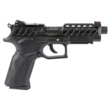 K22 X-Trim, Semi-automatic, Double Action/Single Action, Full Size, Polymer Frame Pistol, 5" Threaded Barrel, 1/2X28 Thread Pitch, Ambidextrous Manual Safety, Matte Finish, Black, Adjustable Green Fiber Optic Rear Sight, Red Fiber Optic Front Sight, Incl