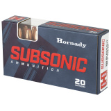 Hornady Subsonic |300 Blackout 190 Grain Sub-X w/ XTP Bullet Designed for Subsonic Expansion, 20 Round Box 80877