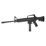635, Semi-automatic, AR, 9MM, 16" Threaded Barrel, 1/2X28 Thread Pitch, Anodized Finish, Black, A2 Pistol Grip, CAR-15 Style Stock, Carry Handle Iron Sights, 32 Rounds, 1 Magazine HR51655152852