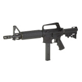 635, Semi-automatic, Striker Fired, Aluminum Frame Pistol, 9MM, 10.5" Threaded Barrel, 1/2X28 Thread Pitch, Anodized Finish, Black, A2 Pistol Grip, HAR-15 Adjustable Pistol Brace, Carry Handle Iron Sights, Manual Safety, 32 Rounds, 1 Magazine, Includes A