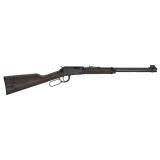 H1 Garden Gun, Lever Action Shotgun, 22LR Shotshell, 18.5" Barrel, Round Blued Steel, Smooth Bore Barrel, Rustic Black Ash Stock, Adjustable Semi-Buckhorn Rear Sight, Hooded Blade Front Sight, 15 Rounds H001GG-22