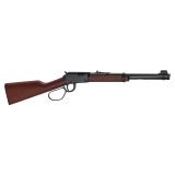 H1 Classic Carbine, Lever Action Rifle, 22LR, 16.5" Barrel, Round Blued Steel, Straight Grip American Walnut Stock, Adjustable Semi-Buckhorn Rear Sight, Hooded Blade Front Sight, 13 Rounds, Large Loop Lever H001R-22