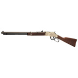 Golden Boy Deluxe Engraved 4th Edition, Lever Action Rifle, 22LR, 20" Octagon Barrel, Brass Receiver Finish, Blued Barrel, Adjustable Semi-Buckhorn Rear Sight with Diamond Insert, 16 Rounds H004D4