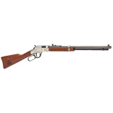 H004, Spirit of the Corps Tribute Edition, Lever Action Rifle, 20" Blued Octagon Barrel, Nickel Plated Engraved Receiver, Engraved American Walnut Stock, Adjustable Semi-Buckhorn Rear Sight, Brass Bead Front Sight, 16 Rounds H004MC