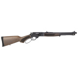 H09 Provider Carbine, Lever Action Rifle, 360 Buckhammer, 16.5" Threaded Barrel, 5/8X24 Thread Pitch, Round Blued Steel, Blued Steel Receiver, American Walnut Stock, Checkered Grip, Adjustable Semi-Buckhorn Rear Sight with Diamond Insert, Brass Bead Fron