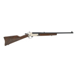 Single Shot Brass .45-70 Government 22 Inch Barrel Highly Polished Finish Brass Frame Adjustable Sights Straight American Walnut Stock