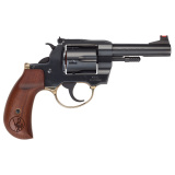 H17 Big Boy Deadeye, Steel Frame Revolver, Double Action/Single Action, .357 Magnum/.38 Special, 4" Barrel, Round Blued Steel, Polished Blued Steel Receiver, American Walnut Birdshead Grip, Adjustable Rear Sight, Ramped Fiber Optic Bead Front Sight, 6 Ro