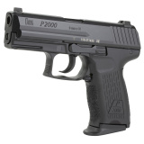 P2000, V2, LEM, Double Action Only, Semi-automatic, Polymer Frame Pistol, Compact, 9MM, 3.66" Barrel, Black, Night Sights, 10 Rounds, 3 Magazines 81000040