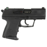 P2000SK, V3, Double Action/Single Action, Semi-automatic, Polymer Frame Pistol, Sub-Compact, 9MM, 3.26" Barrel, Black, Night Sights, Rear Decocker, 10 Rounds, 3 Magazines 81000056