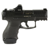 VP9SK, Striker Fired, Semi-automatic, Polymer Frame Pistol, Sub-Compact, 9MM, 3.39" Barrel, Matte Finish, Black, 3 Dot Sights, Optic Ready, 15 Rounds, 2 Magazines, (1)-15 Rounds and (1)-12 Rounds, Includes Holosun SCS Optic 81000804