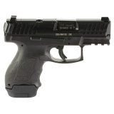 VP9SK-B, Striker Fired, Semi-automatic, Polymer Frame Pistol, Sub-Compact, 9MM, 3.39" Barrel, Matte Finish, Black, 3 Dot Sights, 15 Rounds & 12 Rounds, Optics Ready Slide, 2 Magazines 81000808