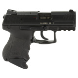 P30SK, LEM-Double Action Only, Semi-automatic, Polymer Frame Pistol, Sub-Compact, 9MM, 3.27" Barrel, Matte Finish, Black, Interchangeable Grip Panels, 3 Dot Sights, 15 Rounds, 2 Magazines, (1)-15 Rounds and (1)-12 Rounds 81000821