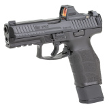 VP9A1 X Crossover, Semi-automatic, Striker Fired, Compact, 9MM, 4.09" Hammer Forged Barrel, Black, Interchangeable Backstraps and Side Panels, Tritium Front Sight, Black Serrated Rear Sights, Optics Ready, Includes Holosun SCS, Paddle-Style Mag Release,