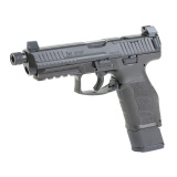 VP9A1 F Tactical, Semi-automatic, Striker Fired, Polymer Frame Pistol, Full Size, 9MM, 5.12" Threaded Barrel, Matte Finish, Black, Interchangeable Grips, Tritium Front Sight with Blacked Out Serrated Rear Sight, Trigger Safety, (1)-20 Round and (1)-17 Ro