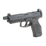 VP9A1 F Tactical, Semi-automatic, Striker Fired, Polymer Frame Pistol, Full Size, 9MM, 5.12" Threaded Barrel, Matte Finish, Black, Interchangeable Grips, Tritium Front Sight with Blacked Out Serrated Rear Sight, Trigger Safety, 10 Rounds, 2 Magazines, In