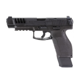 VP9A1 L, Semi-automatic, Striker Fired, Polymer Frame Pistol, Full Size, 9MM, 5" Barrel, Matte Finish, Black, Interchangeable Grips, Tritium Front Sight with Blacked Out Serrated Rear Sight, Trigger Safety, 20 Rounds, 2 Magazines, Includes (6)-Grip Panel