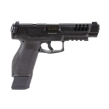 VP9A1 L, Semi-automatic, Striker Fired, Polymer Frame Pistol, Full Size, 9MM, 5" Barrel, Matte Finish, Black, Interchangeable Grips, Tritium Front Sight with Blacked Out Serrated Rear Sight, Trigger Safety, 20 Rounds, 2 Magazines, Includes (6)-Grip Panel