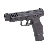 VP9A1 L, Semi-automatic, Striker Fired, Polymer Frame Pistol, Full Size, 9MM, 5" Barrel, Matte Finish, Black, Interchangeable Grips, Tritium Front Sight with Blacked Out Serrated Rear Sight, Trigger Safety, 20 Rounds, 2 Magazines, Includes (6)-Grip Panel