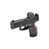 VP9A1, X Crossover, Semi-automatic, Striker Fired, Polymer Frame Pistol, Compact, 9MM, 4.09" Barrel, DLC Finish, Black, Front Tritium Night Sight, (1)-20 Round Magazine and (1)-17 Round Magazine, Includes Vortex Defender Closed Emitter Red Dot Sight 8100