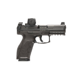 VP9A1, X Crossover, Semi-automatic, Striker Fired, Polymer Frame Pistol, Compact, 9MM, 4.09" Barrel, Matte Finish, Black, Front Tritium Night Sight, 2 Magazines, 10 Rounds, Includes Vortex Defender Closed Emitter Red Dot Sight 81001356