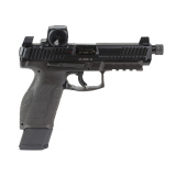 VP9A1 F Tactical, Semi-automatic, Striker Fired, Polymer Frame Pistol, Full Size, 9MM, 5.12" Threaded Barrel, Matte Finish, Black, Interchangeable Grips, Suppressor Height Sights, Blacked Out Serrated Front and Rear Sights, Trigger Safety, (1)-20 Round M