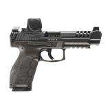 VP9A1 L, Semi-automatic, Striker Fired, Polymer Frame Pistol, Full Size, 9MM, 5" Barrel, Matte Finish, Black, Interchangeable Grips, Blacked Out Serrated Front and Rear Sights, Trigger Safety, 10 Rounds, 2 Magazines, Includes (6)-Grip Panels, (5)-Interch