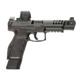 VP9A1 Match, Semi-automatic, Striker Fired, Polymer Frame Pistol, Full Size, 9MM, 5.51" Barrel, Matte Finish, Black, Interchangeable Grips, Blacked Out Serrated Front and Rear Sights, Trigger Safety, 20 Rounds, 2 Magazines, Includes (6)-Grip Panels, (5)-