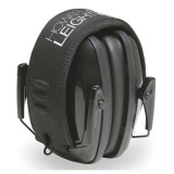 Leightning LOF Ultra Slimline Earmuff Black Headband with Black Earcups