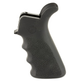 AR-15/M-16 Rubber Grip Beavertail with Finger Grooves Black