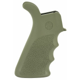 Grip, Fits Mil-Spec Buffer Tube Only, Rubber Grip Beavertail with Finger Grooves, OD Green Finish 15021
