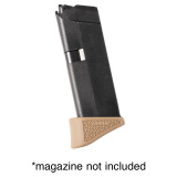 Grip Extension, Magazine Base Pad, Fits Glock 42, .380 ACP 6 Round Magazine, OverMolded Material, Cobblestone Texture, Flat Dark Earth 18223