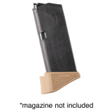 Grip Extension, Magazine Base Pad, For Glock 26 9MM 10 Round Magazine, OverMolded Material, Cobblestone Texture, Flat Dark Earth 18623