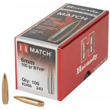 Match Bullets .243 Diameter 105 Grain Boattail Hollow Point
