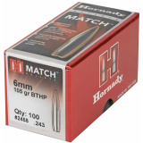 Match Bullets .243 Diameter 105 Grain Boattail Hollow Point