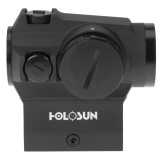 Micro Red Dot, 2MOA Dot, 65MOA Circle, 1X Power, 20MM Objective, Hi and Low Mount In Box, Bottom Battery Tray, Mounting Tool And Lens Cloth, Black Finish HS403R DISCONTINUED